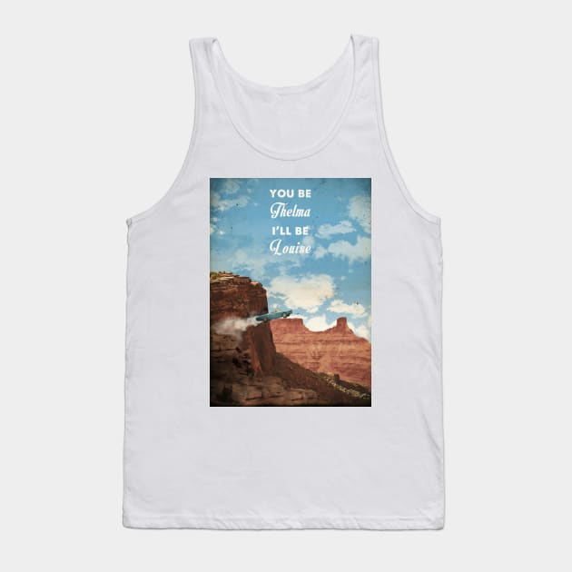 Thelma and Louise retro travel print Tank Top by 2ToastDesign